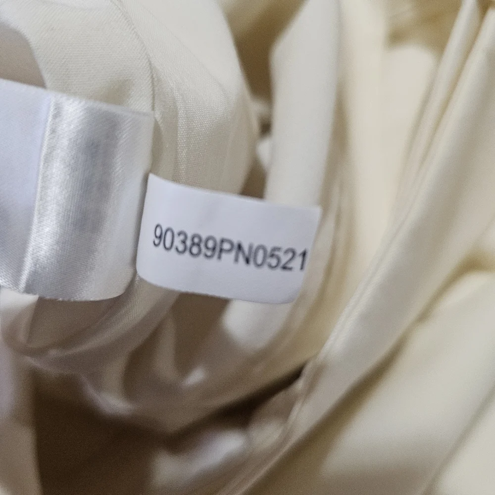 ANTONIO MELANI Jade Wide Leg Paperbag Waist Cropped Pants – Size 10 – Creamy Off